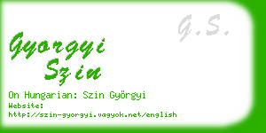 gyorgyi szin business card